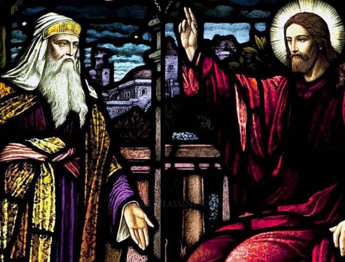 Imagem de Jesus explicando a Nicodemos sobre nascer de novo